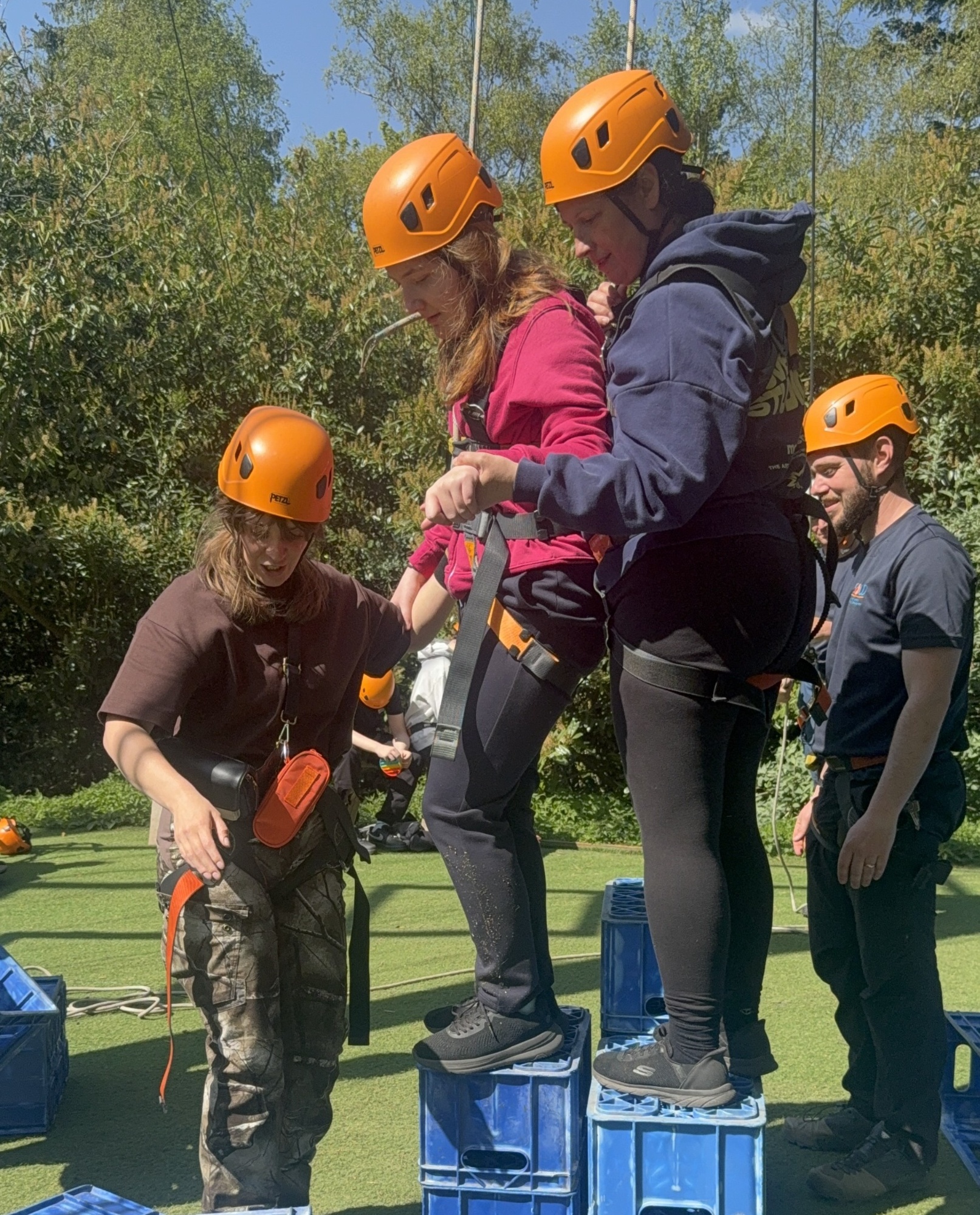 Pupil on high ropes activity
